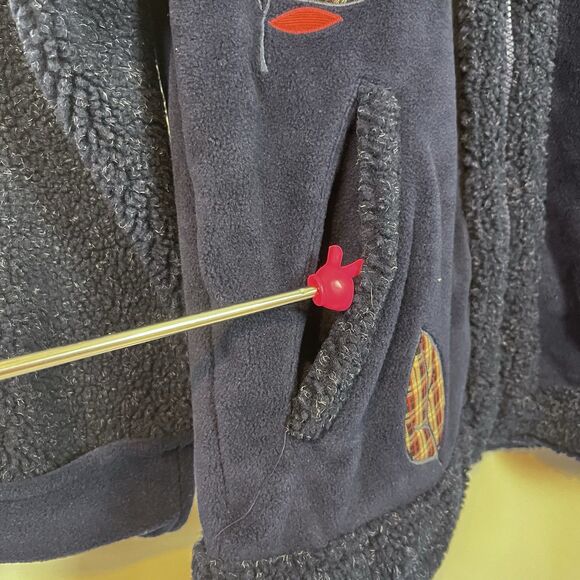 VTG NWT Northern Reflections Cabincore Sherpa Fleece Coat Size M Embroidered - Picture 4 of 15